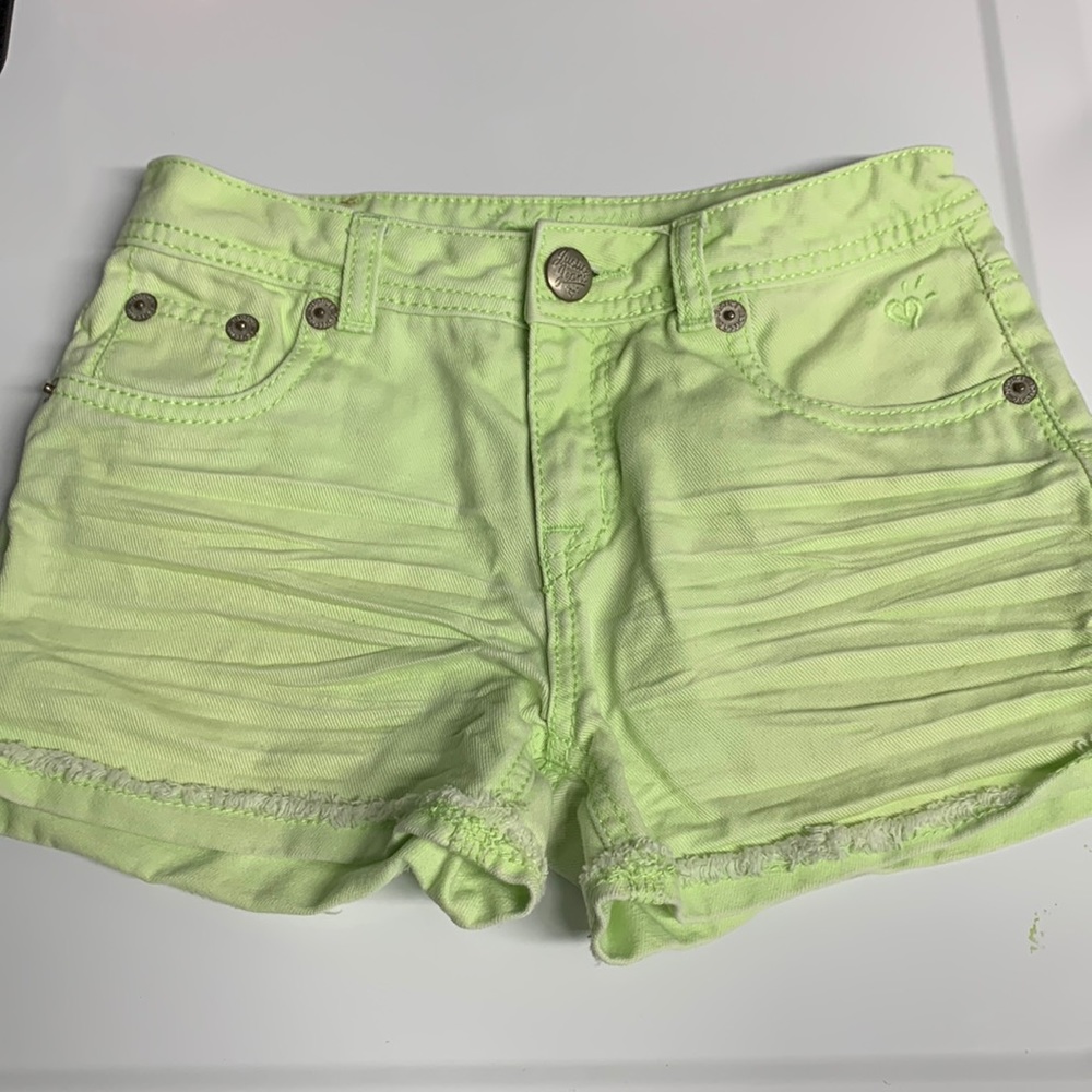 Justice lime jean shorts